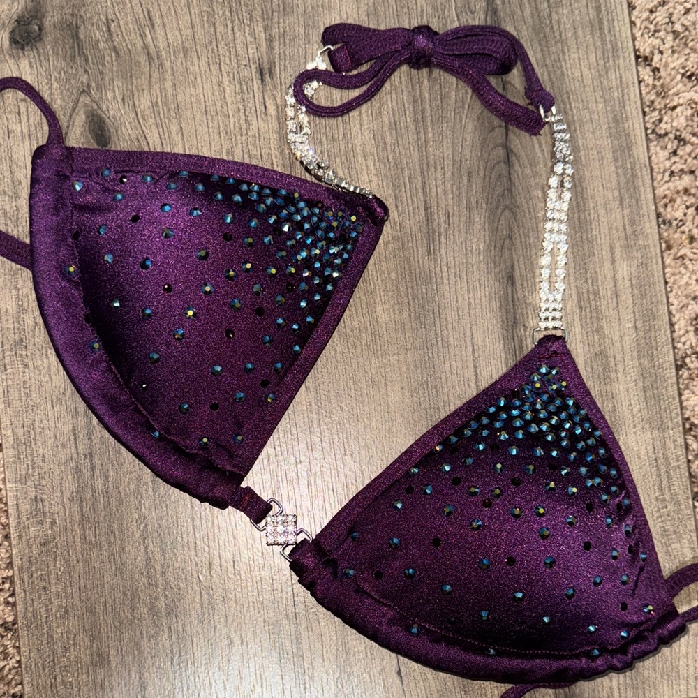 Deep purple bikini competition suit